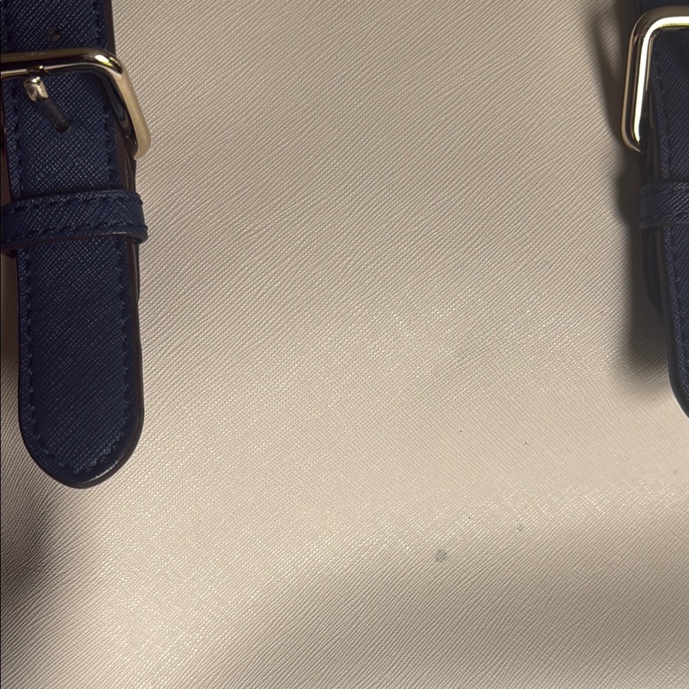 Kate Spade Blue and Cream Satchel with Structured Design - Picture 6 of 6